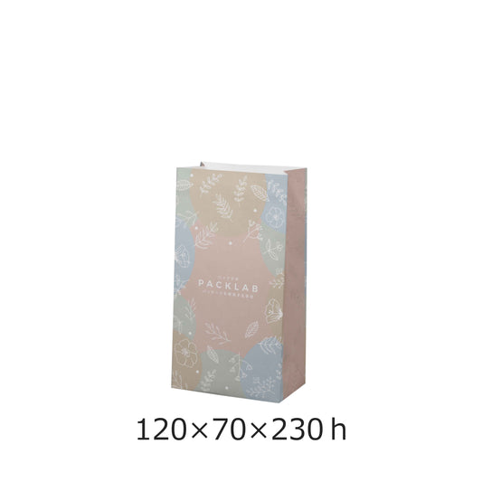 オリジナル紙袋 サイズ120×70×230 これ1枚あればなんにでも使えちゃう抜群のサイズです。 小ロットで作成となりますので500枚からがおすすめとなります。