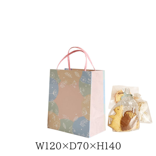 かわいい手提げ紙袋　小ロット　洋菓子屋さんにピッタリサイズです