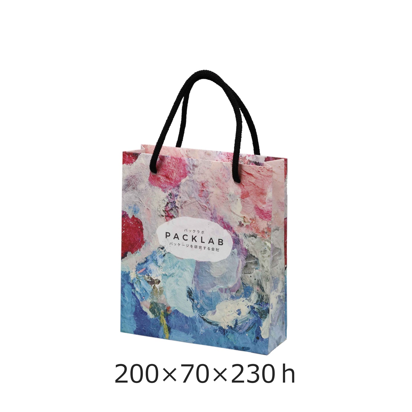 洋菓子ギフトの価値をより高めたい店舗におすすめの、オリジナル手提げ紙袋（200×70×230h） です。かわいい油絵柄のデザインが、焼き菓子セットやプチギフトをやさしく包み込み、贈り物の印象を一段と高めます。丈夫な持ち手付きで、持ち運びしやすく、商品を美しく見せる設計。お客様がそのままギフトとして渡せるため、店舗のサービス品質向上にもつながります。