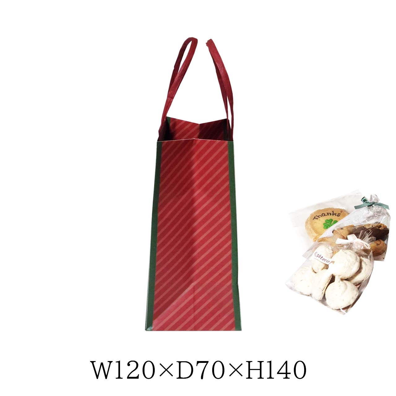 手提げ紙袋　サイズ120×70×140ｈ　クリスマス　ペーパーバッグ　送料無料