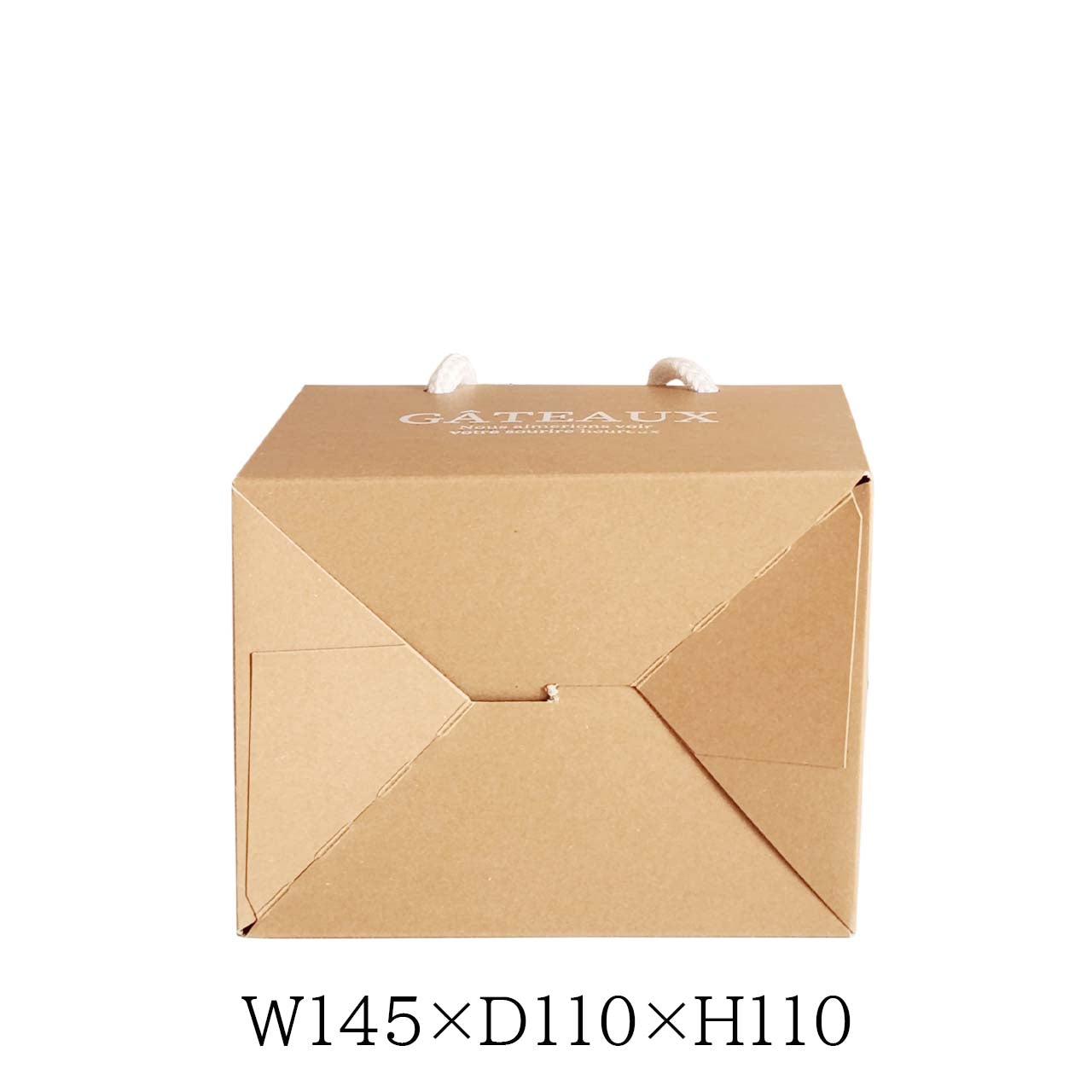 ワンタッチ箱　クラフト（小）　箔押し　なし　あり