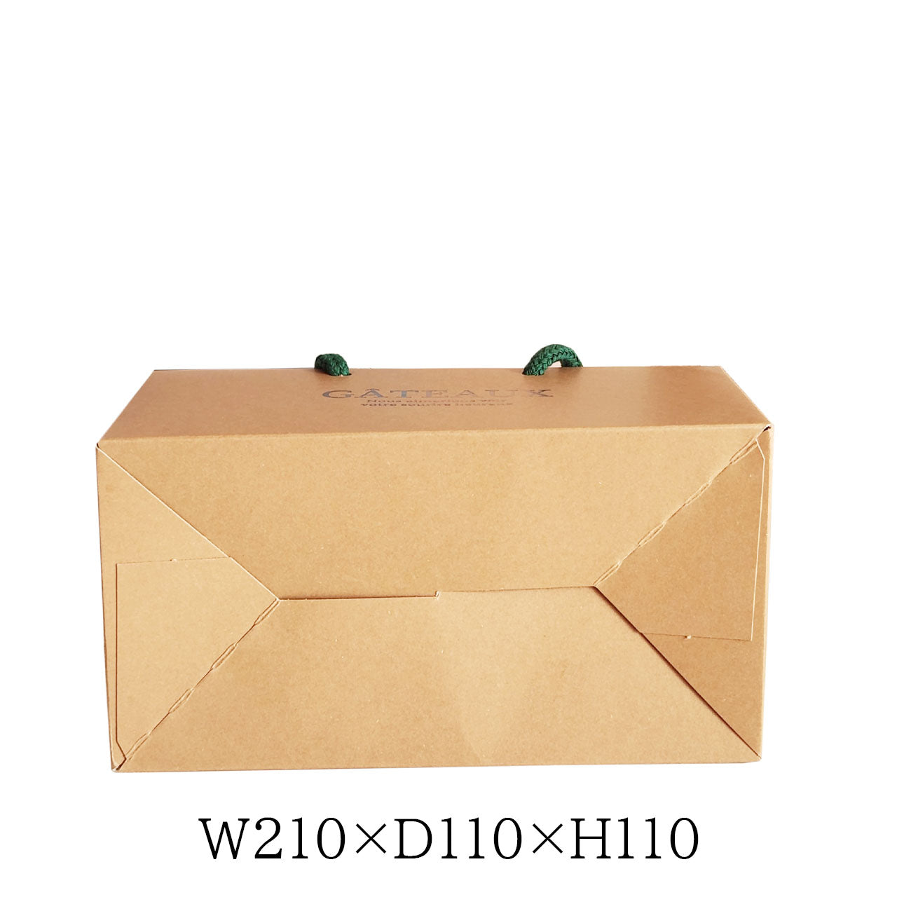 ワンタッチ箱　クラフト（大）　箔押し　なし　あり