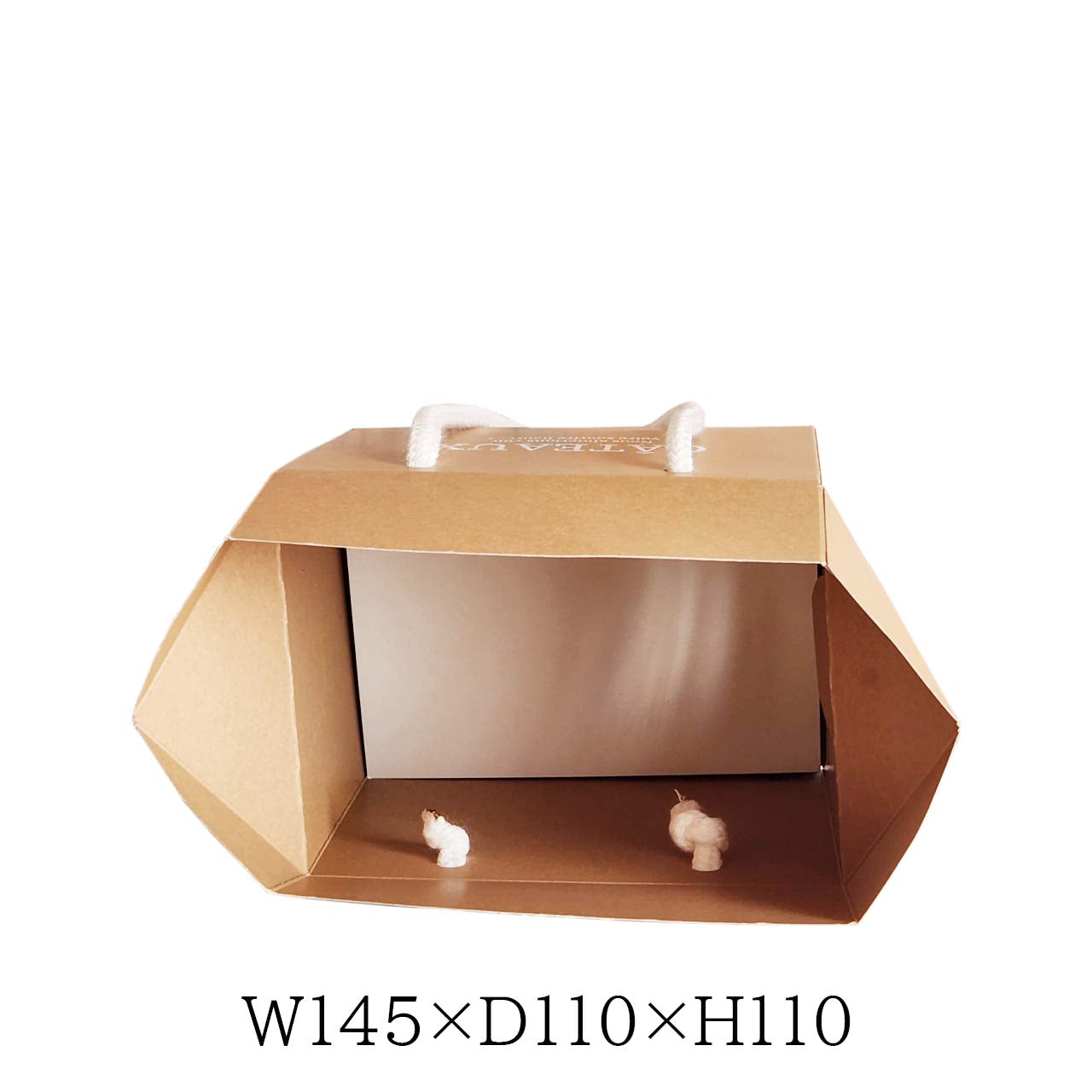 ワンタッチ箱　クラフト（小）　箔押し　なし　あり