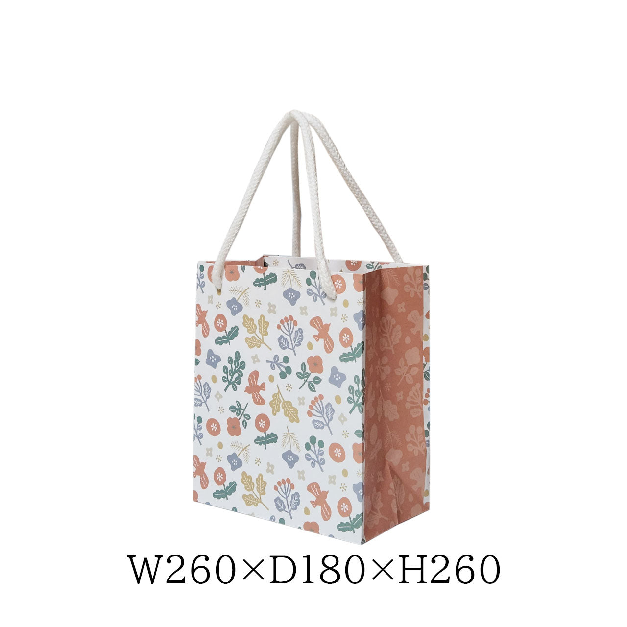 紙袋　手提げ紙袋　６種類　　サイズ　W200×D180×H260ｍｍ　紙質　上質1100kg